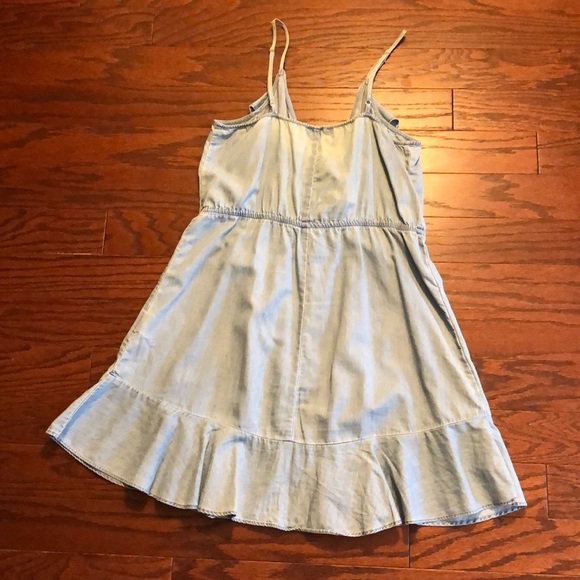 Express Ruffle Chambray Sundress - Picture 2 of 5